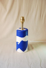 Load image into Gallery viewer, Blue and white lamp base 2
