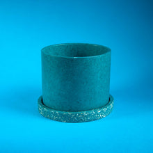 Load image into Gallery viewer, teal eco plant pot with teal tray
