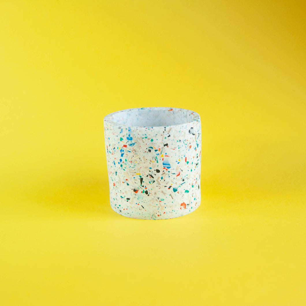 White Colour Chip Pot | Small