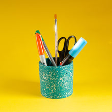 Load image into Gallery viewer, Teal pot with pens
